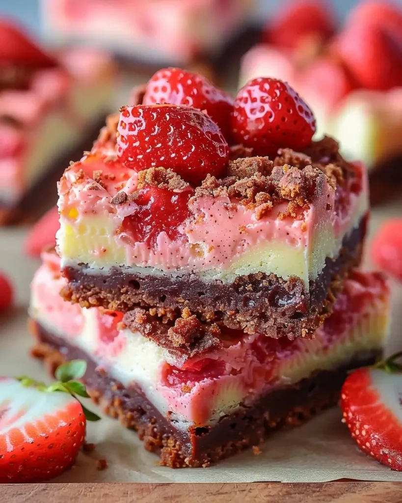 Strawberry Cheesecake Brownies