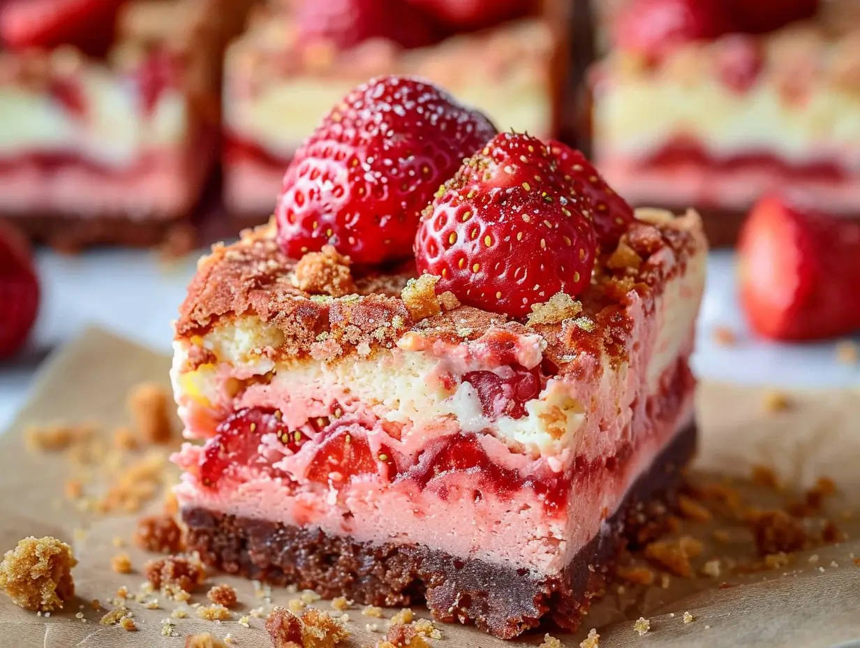 Strawberry Cheesecake Brownies