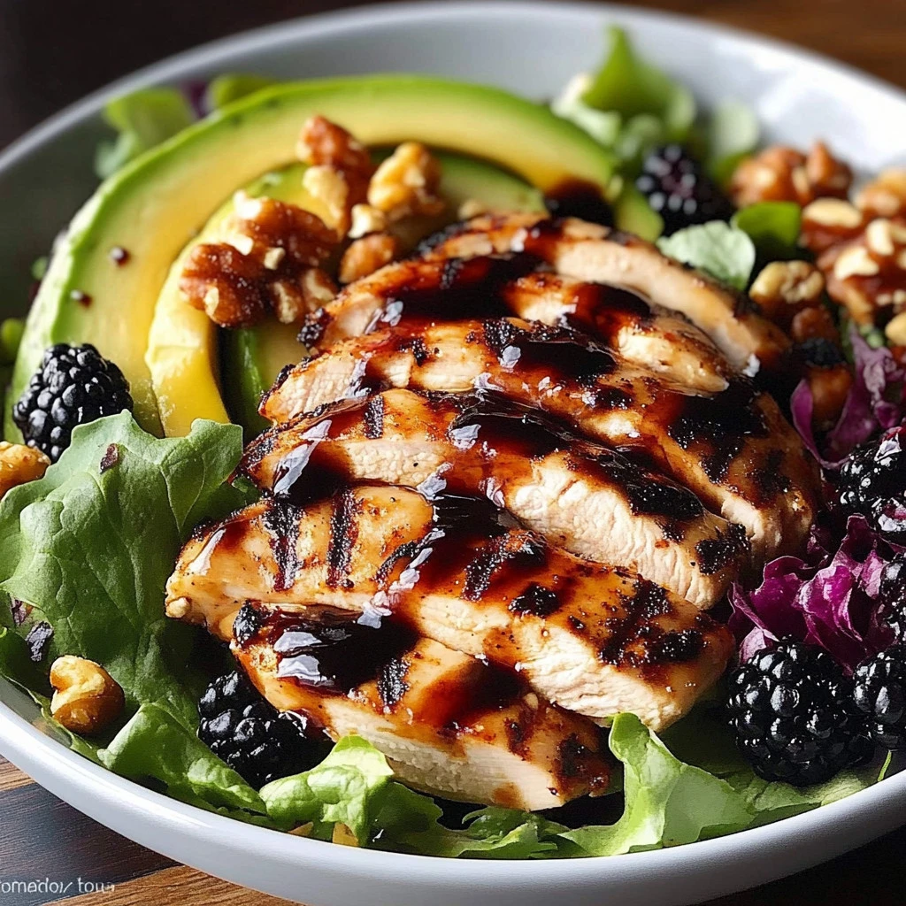Blackberry Balsamic Grilled Chicken Salad