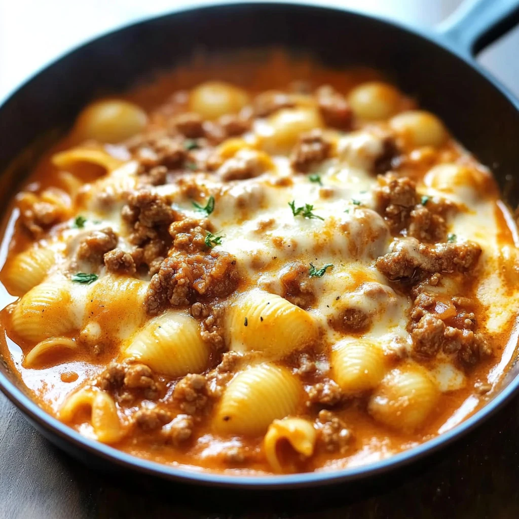 Creamy Beef and Shells