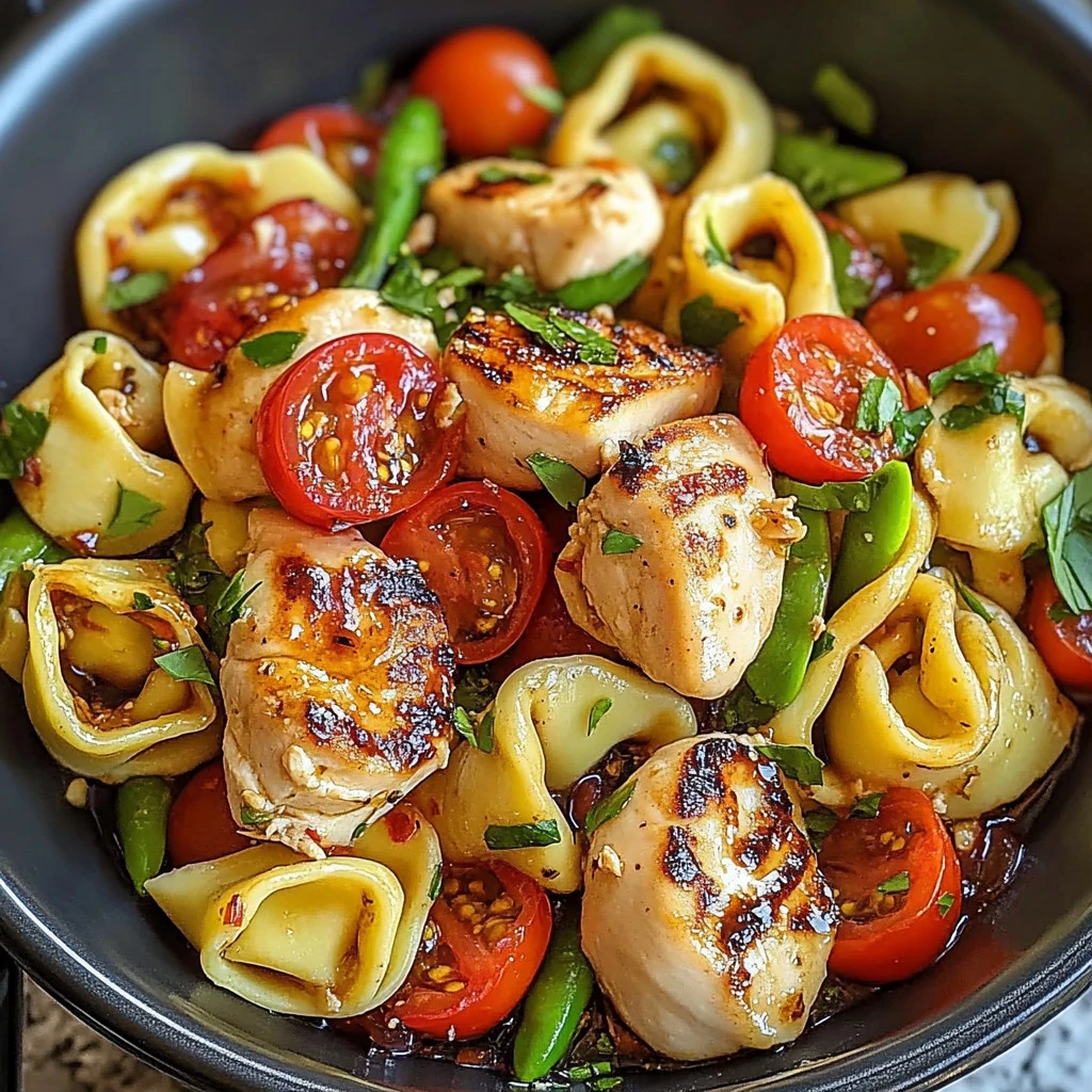 Tortellini Salad with Chicken and Vegetables