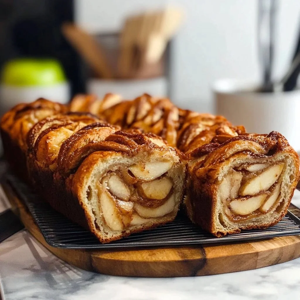 Apple Cinnamon Babka Bread