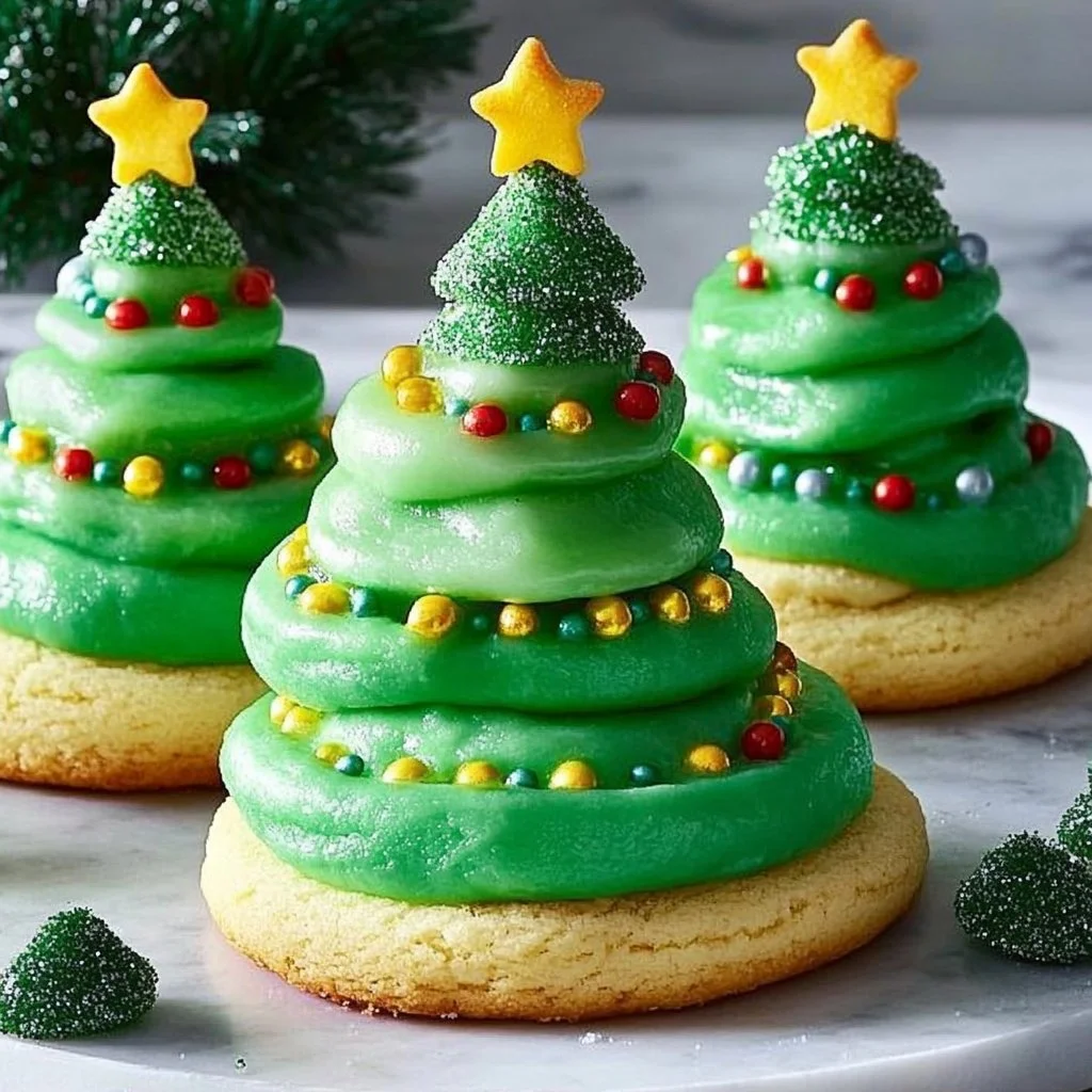 Christmas Tree Cookie Stacks