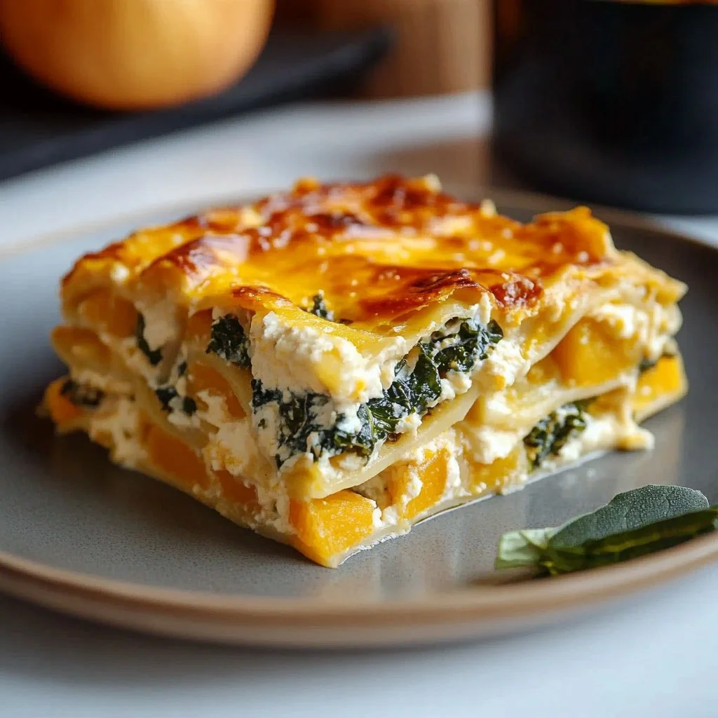 Creamy Butternut Squash and Kale Lasagna