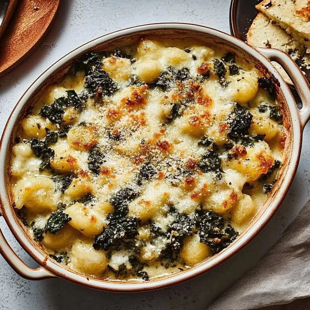 Creamy Kale & Gnocchi Bake