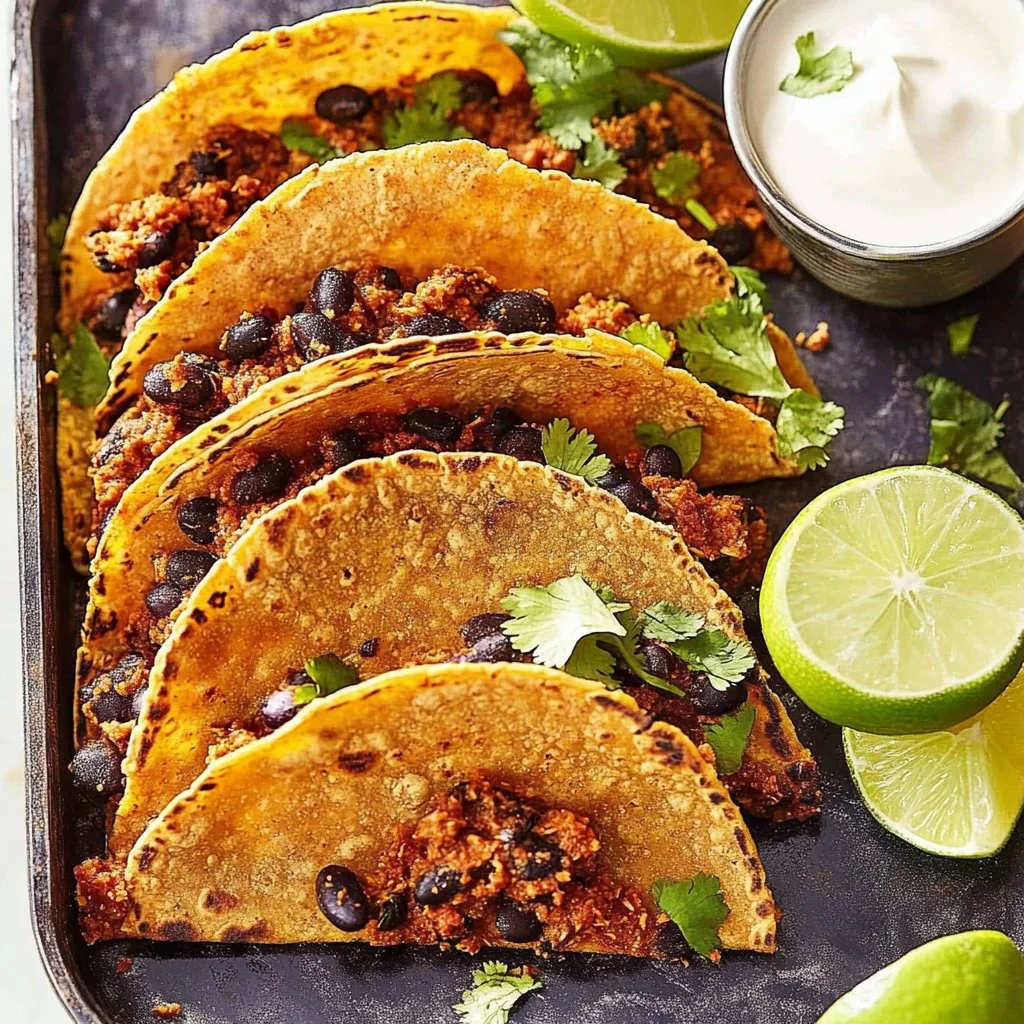 Crispy Sheet-Pan Black Bean Tacos