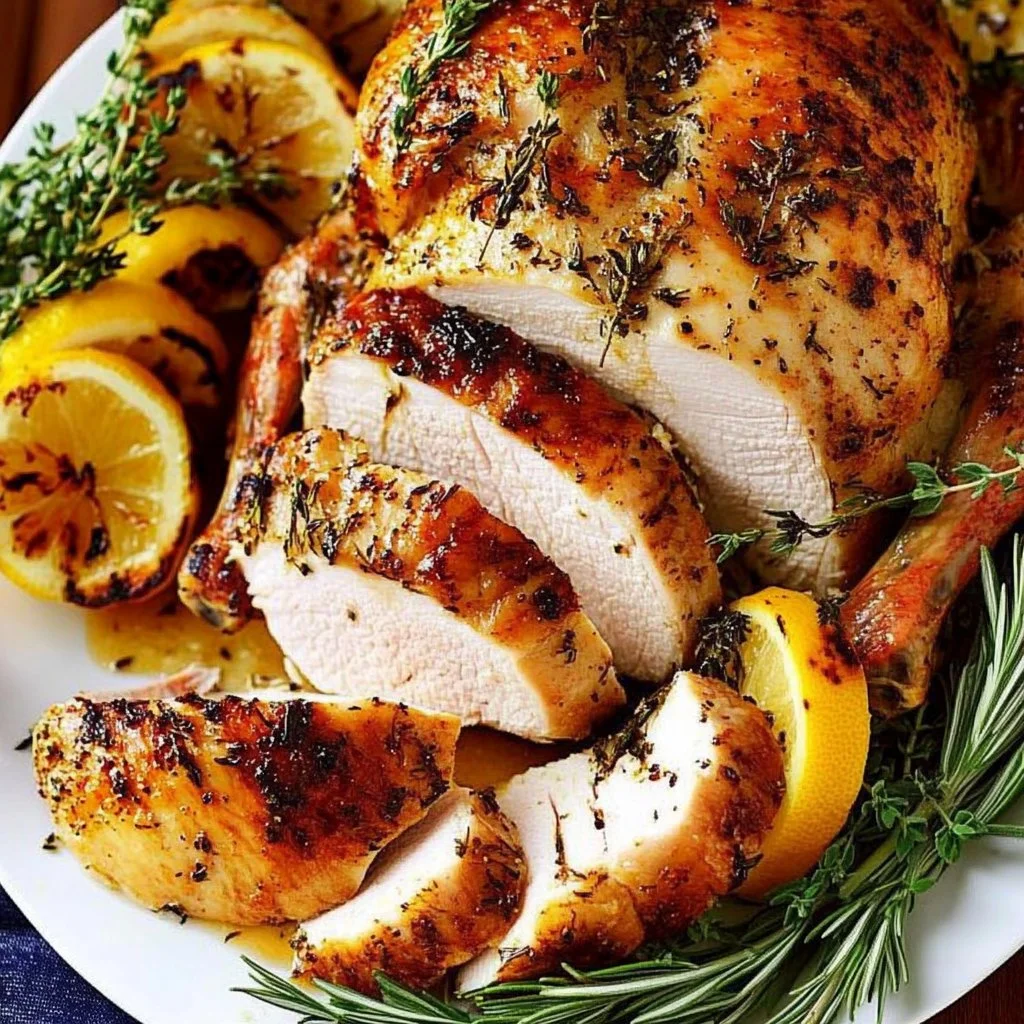 Grilled Herb Butter Turkey