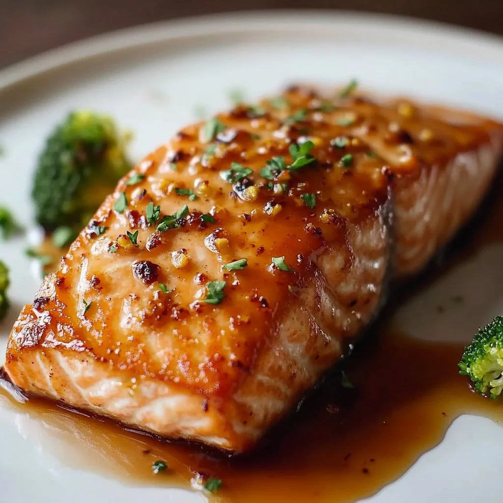 Maple Bourbon Glazed Salmon