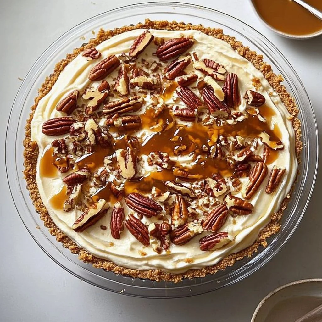 No-Bake Banana Caramel Pecan Pie