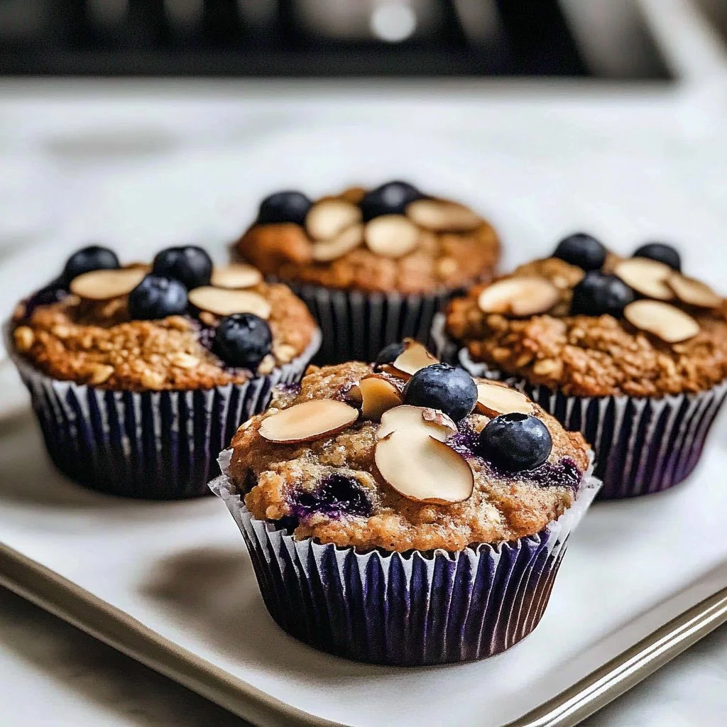 Blueberry Pear Oat Muffins