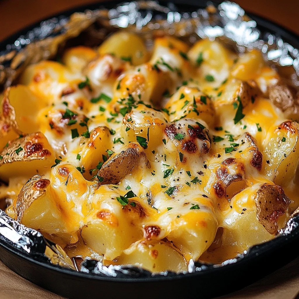 Cheesy Campfire Potatoes