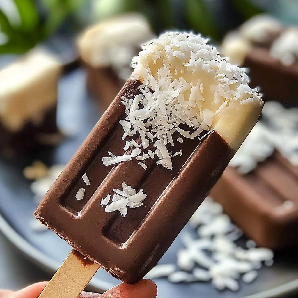 Coconut Chocolate Popsicles