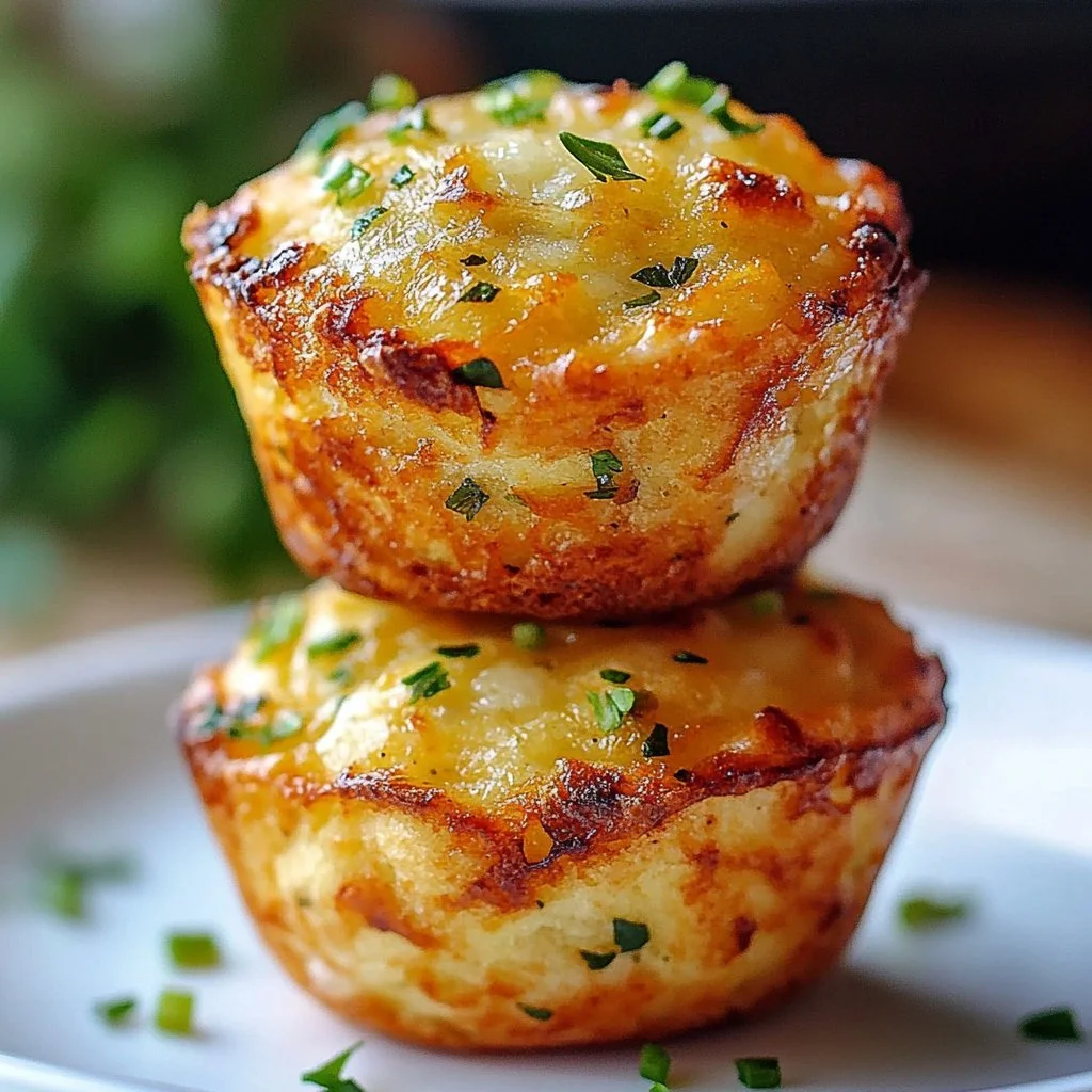 Crispy Parmesan Zucchini Potato Muffins