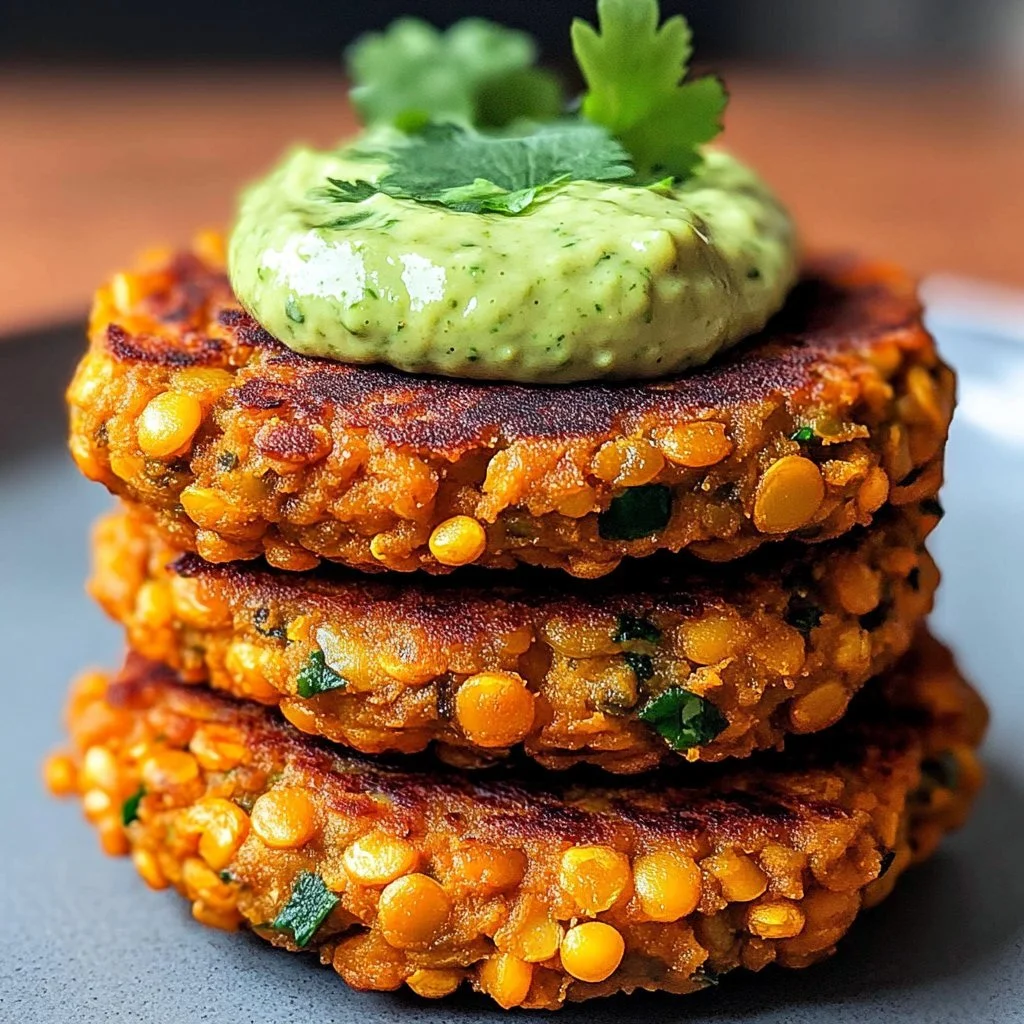 Crispy Sweet Potato & Red Lentil Patties