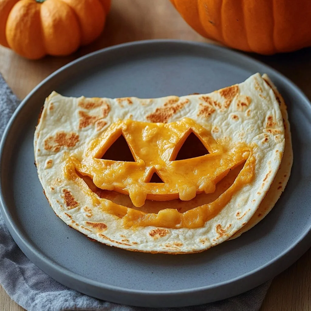 Easy Jack-O’-Lantern Quesadillas