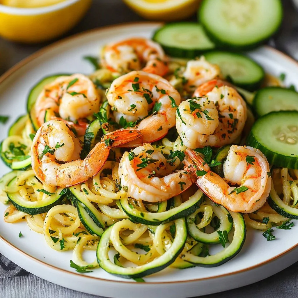 Garlic Butter Shrimp Zucchini Noodles