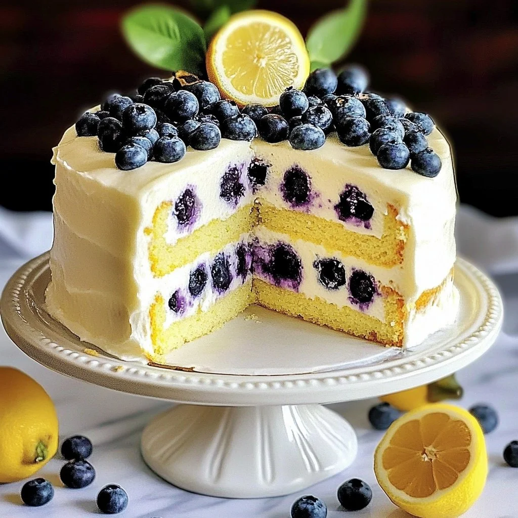 Lemon Blueberry Buttermilk Cake