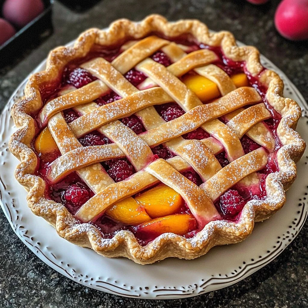Raspberry Peach Pie