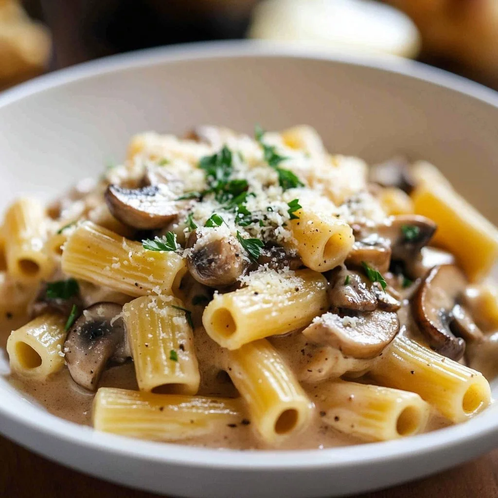 Rigatoni with Mushroom Sauce