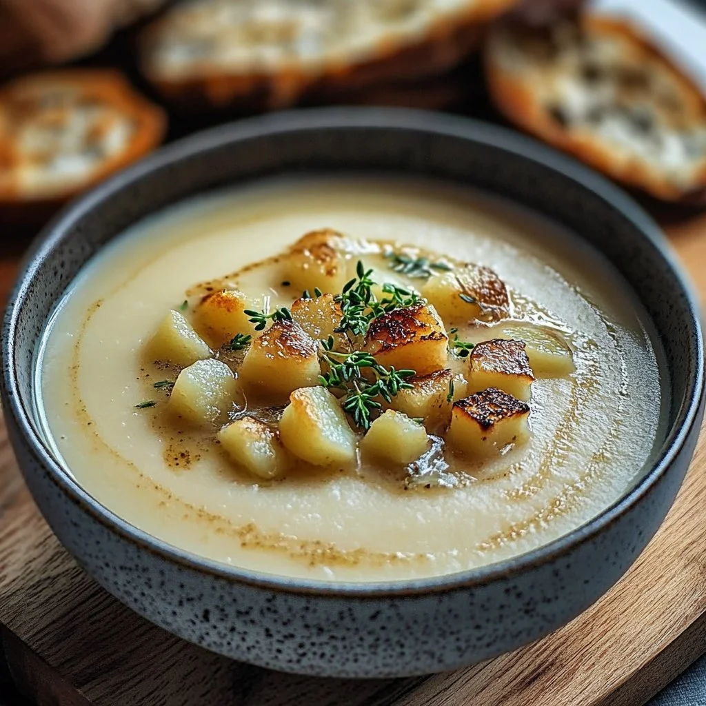 Roasted Garlic Soup with Thyme
