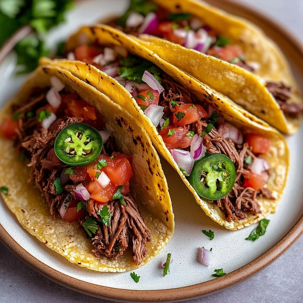 Slow-Cooker Mexican Shredded Beef Tacos