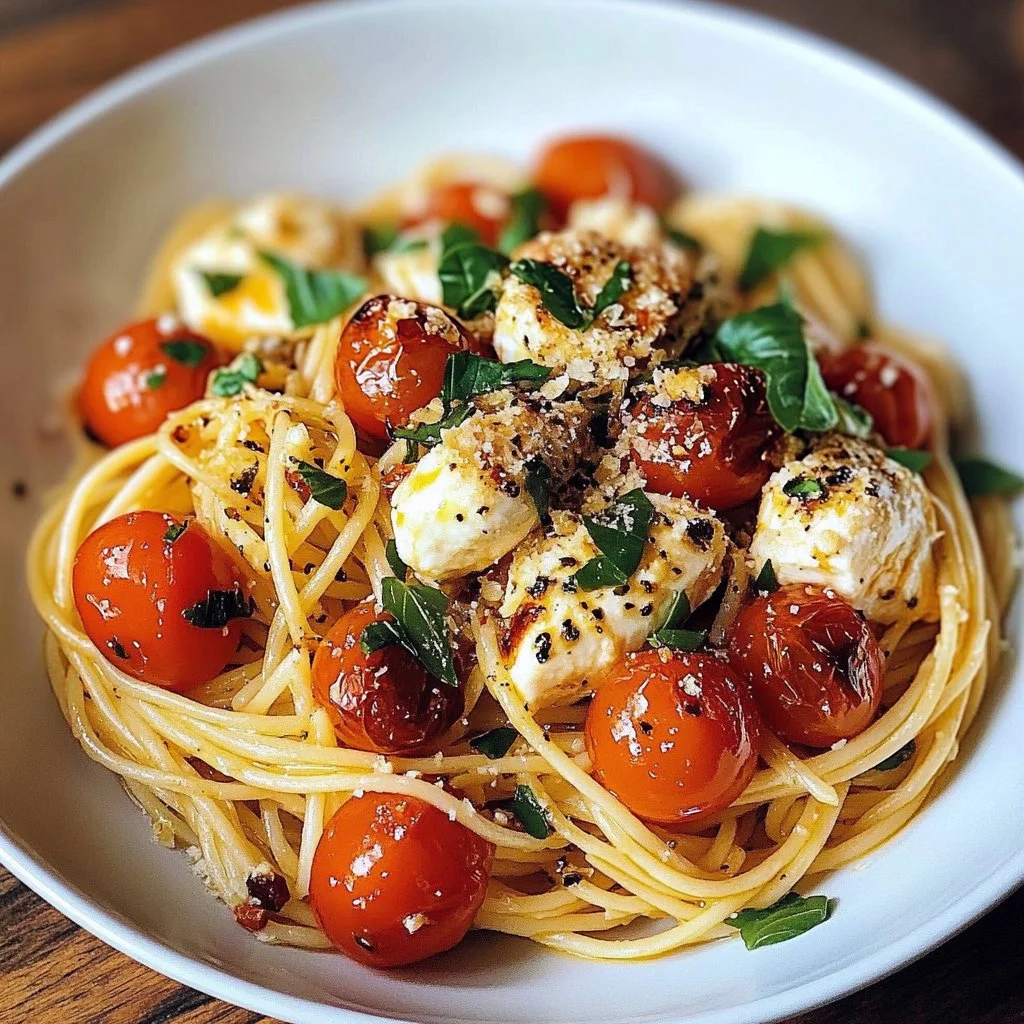 Spaghetti with Chicken and Burrata