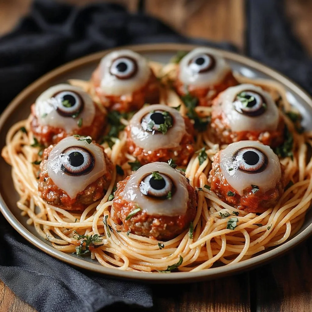 Spooky Spaghetti Eyeballs