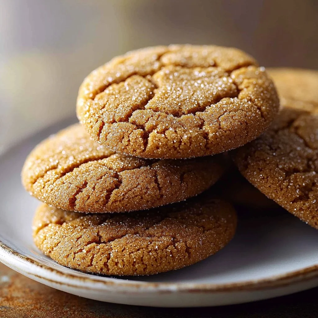 Gingersnap Molasses Chewy Cookies