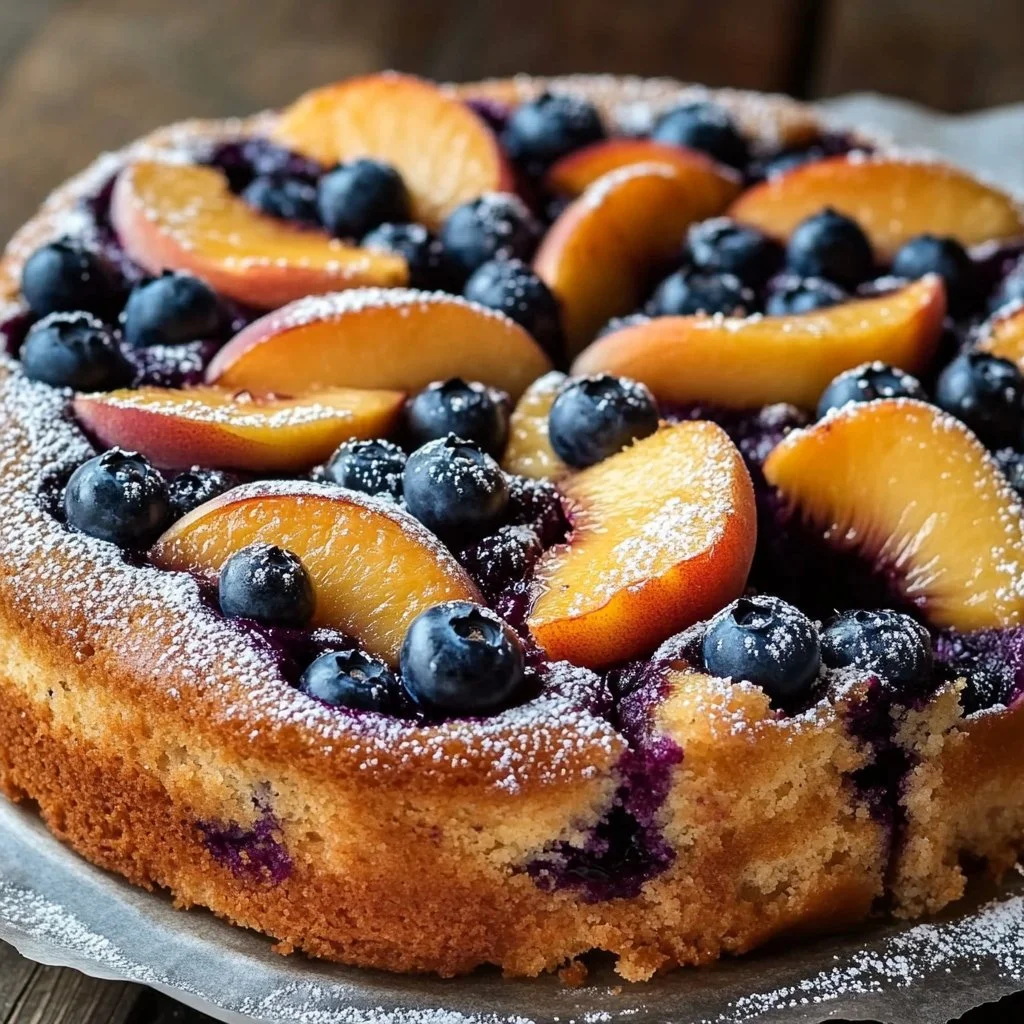 Peach Blueberry Cake