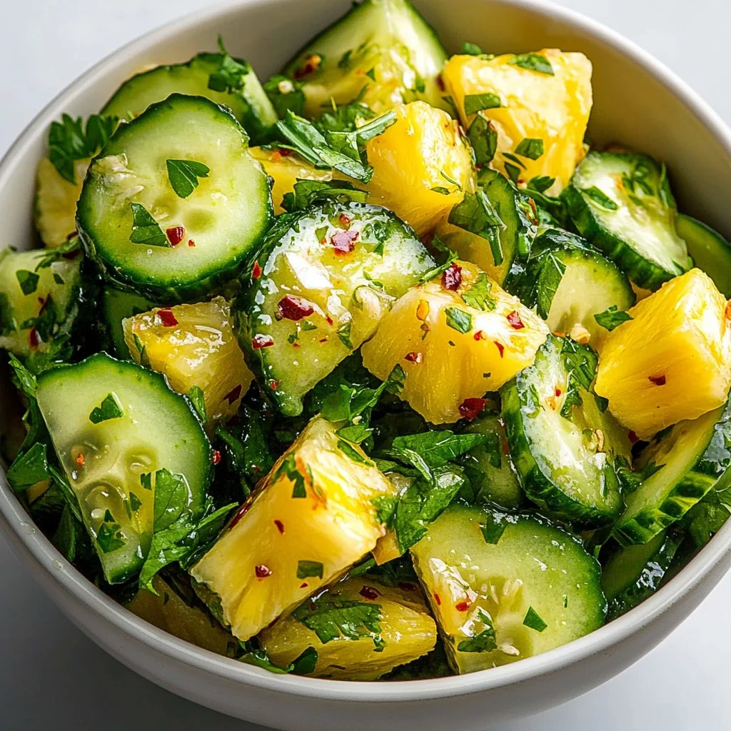 Refreshing Pineapple Cucumber Salad