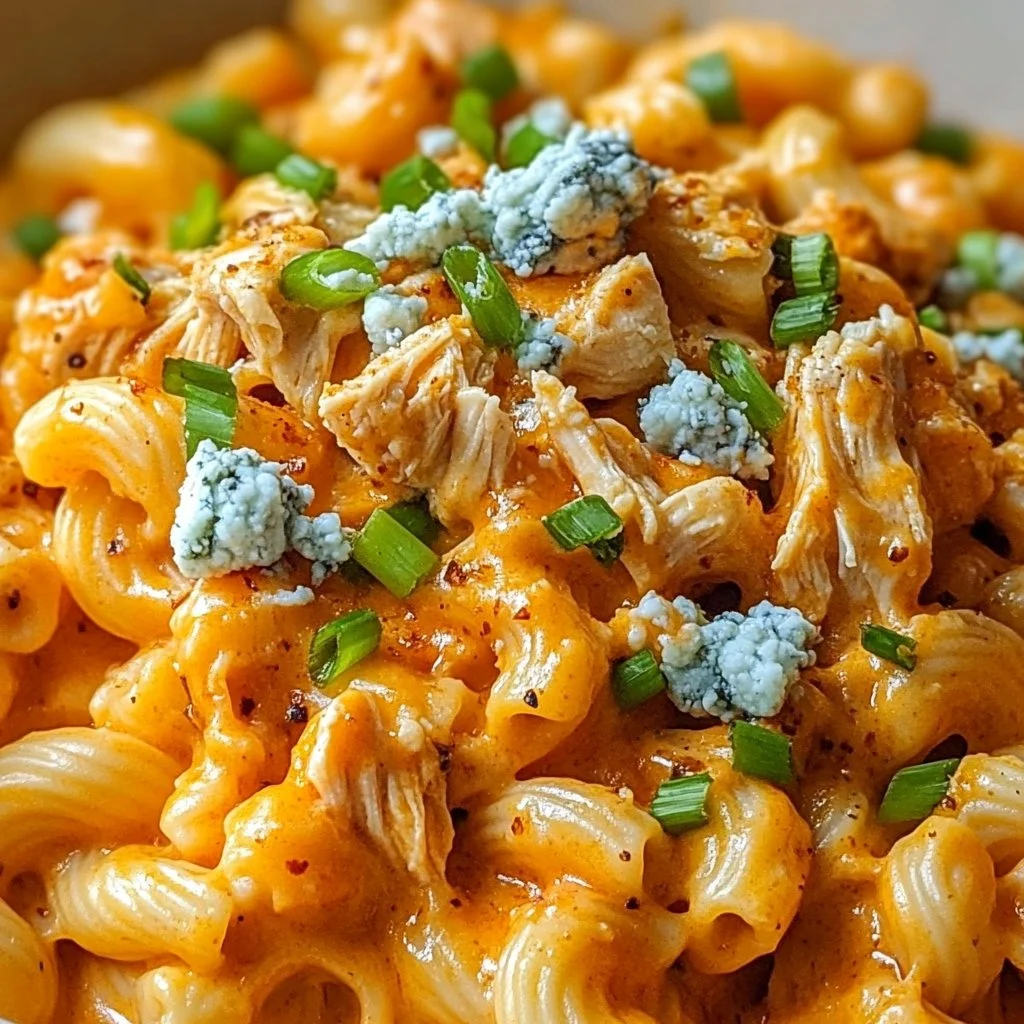 Slow Cooker Buffalo Mac & Cheese