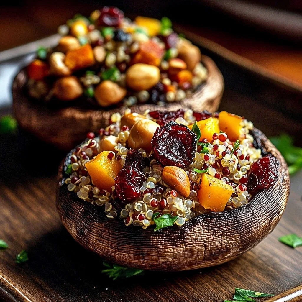 Autumn Harvest Stuffed Portobello Mushrooms