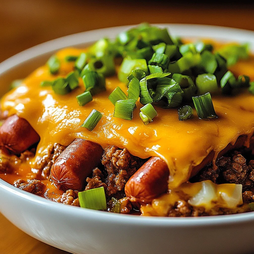 Chili Cheese Dog Casserole
