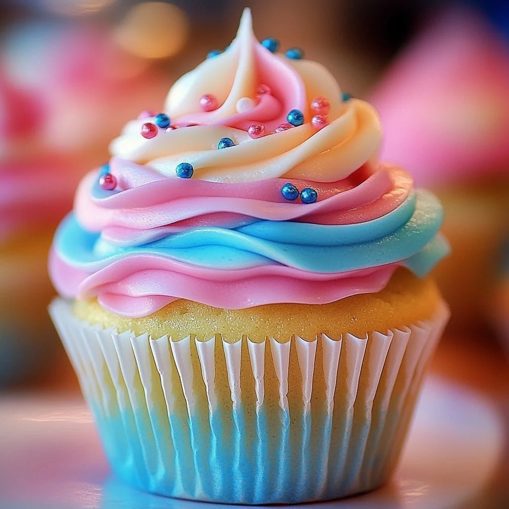 Cotton Candy Cupcakes