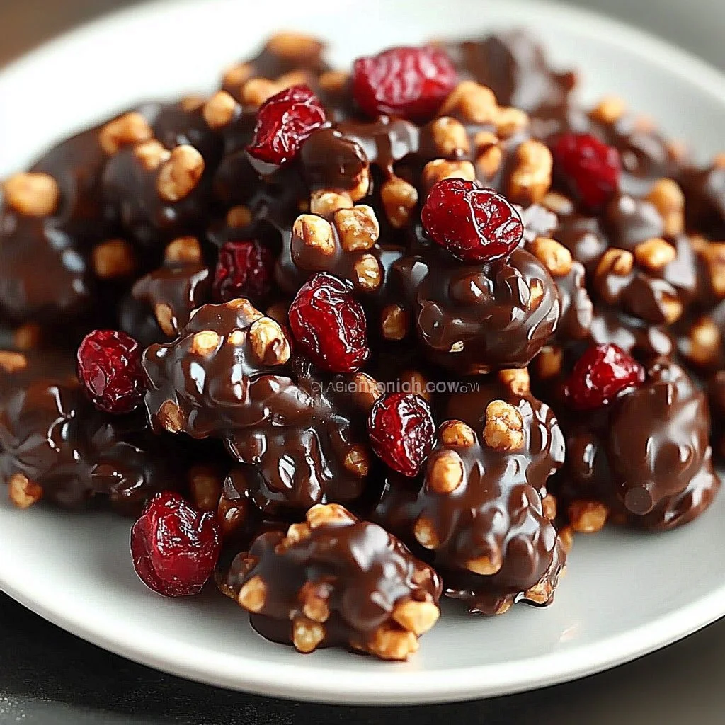 Cranberry Almond Chocolate Clusters