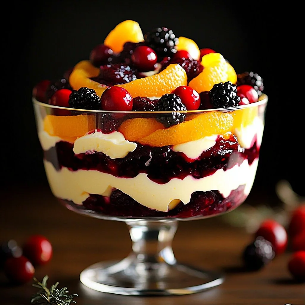 Cranberry Orange Layered Trifle