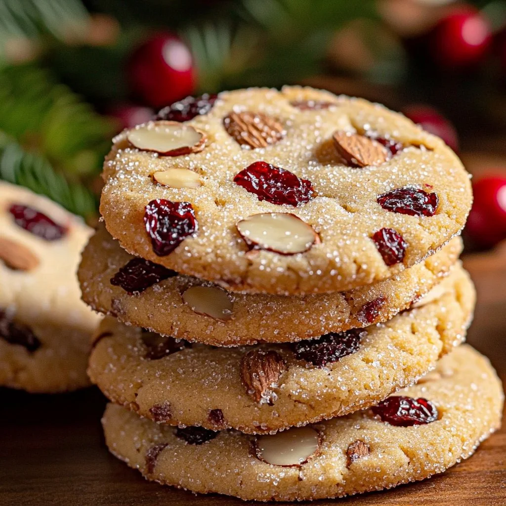 Cranberry Orange Shortbread Cookies