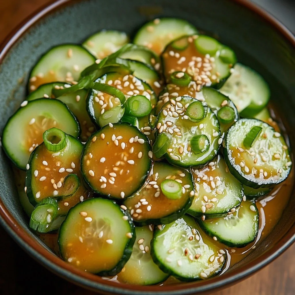 Cucumbers in Spicy Peanut Sauce