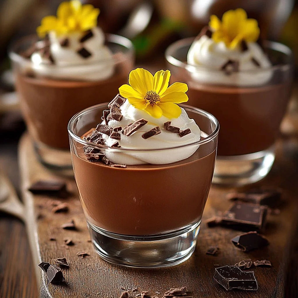 Dark Chocolate Mint Pots de Crème