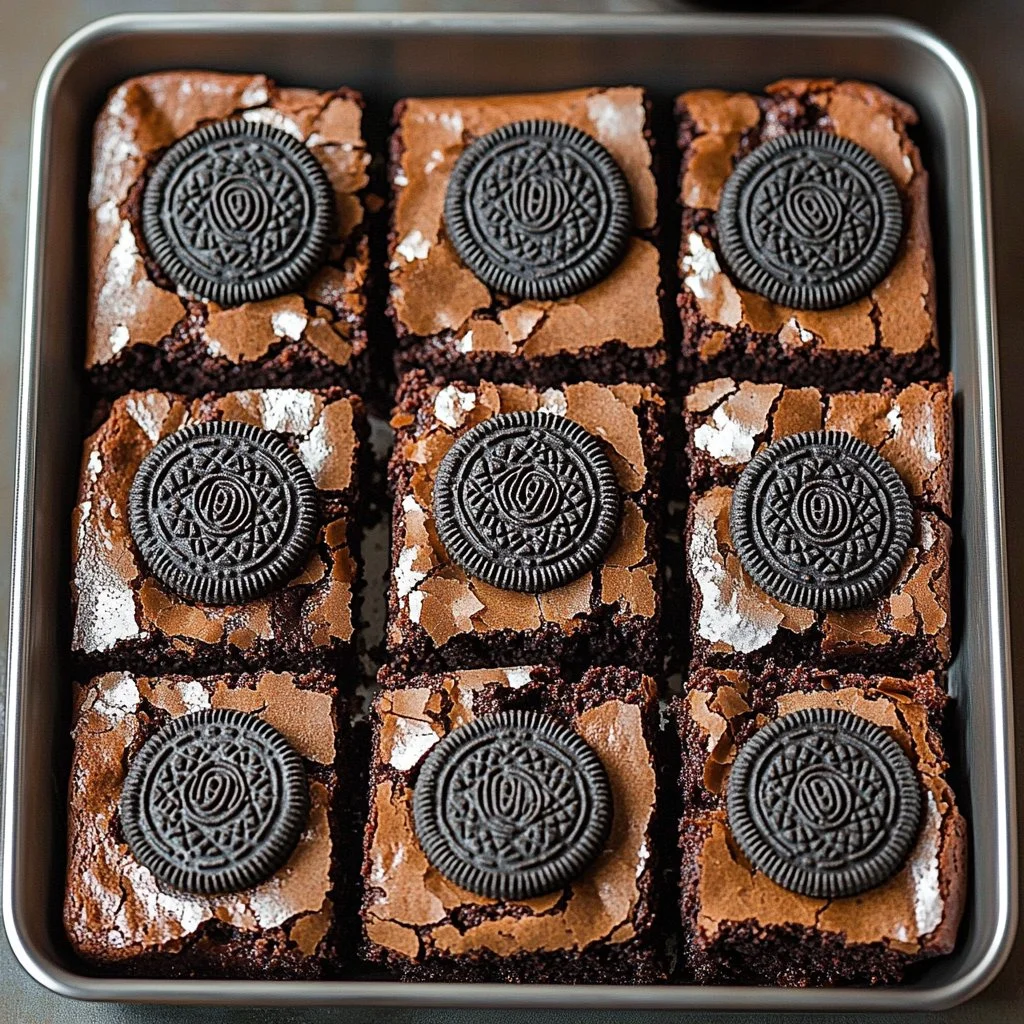 Easy Fudgy Oreo Brownie Recipe