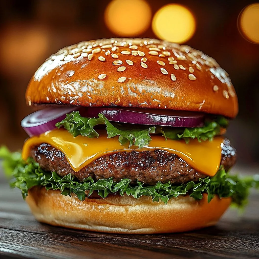 Grilled Onion Ring Burgers