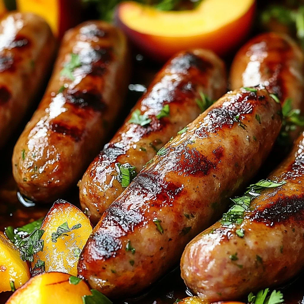 Jalapeño Peach Hasselback Sausage