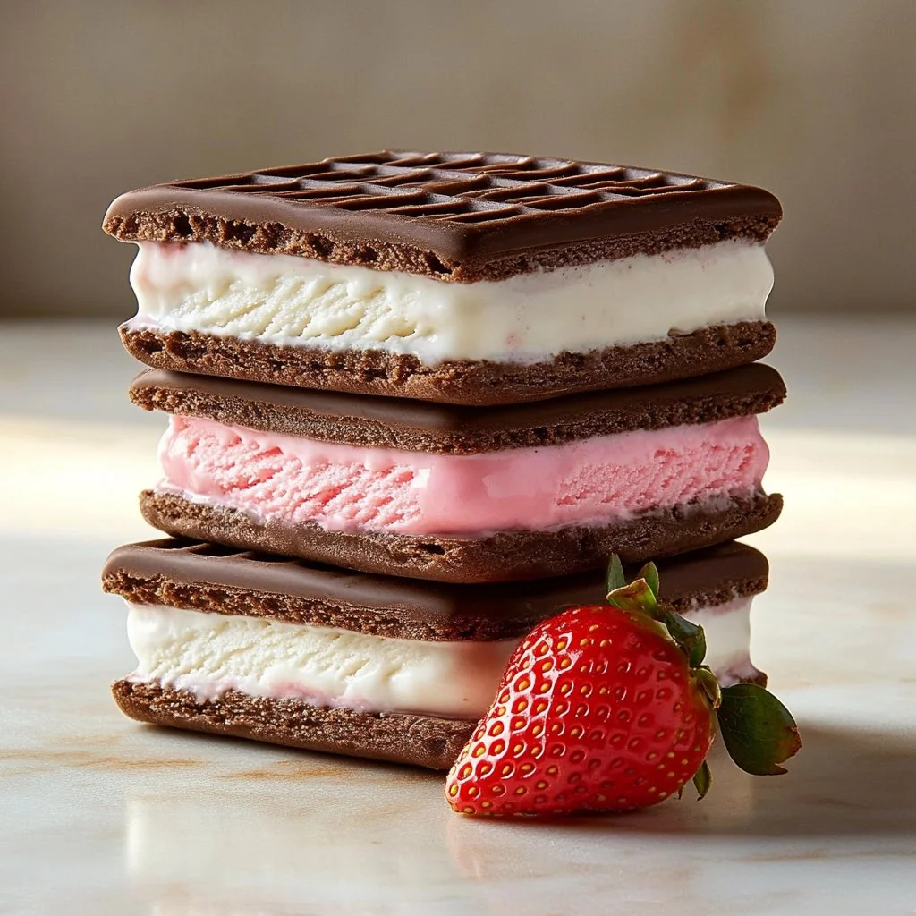 Neapolitan Ice Cream Sandwiches