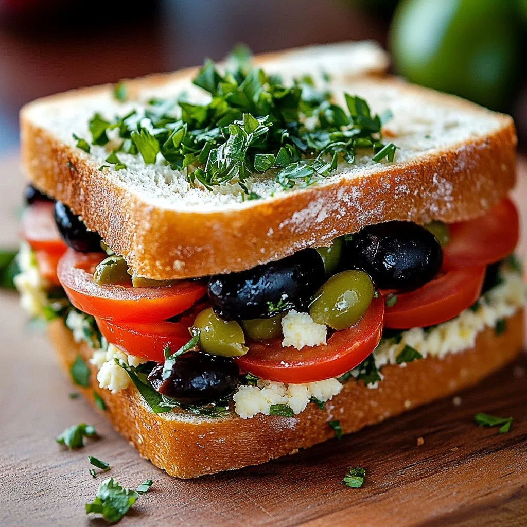 Olive Tapenade & Goat Cheese Sandwich