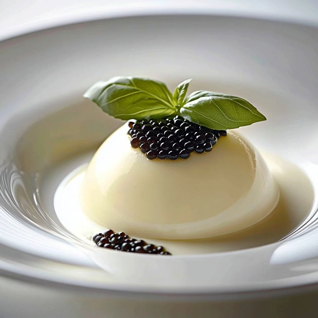 Parmesan Panna Cotta with Balsamic Caviar Pearls