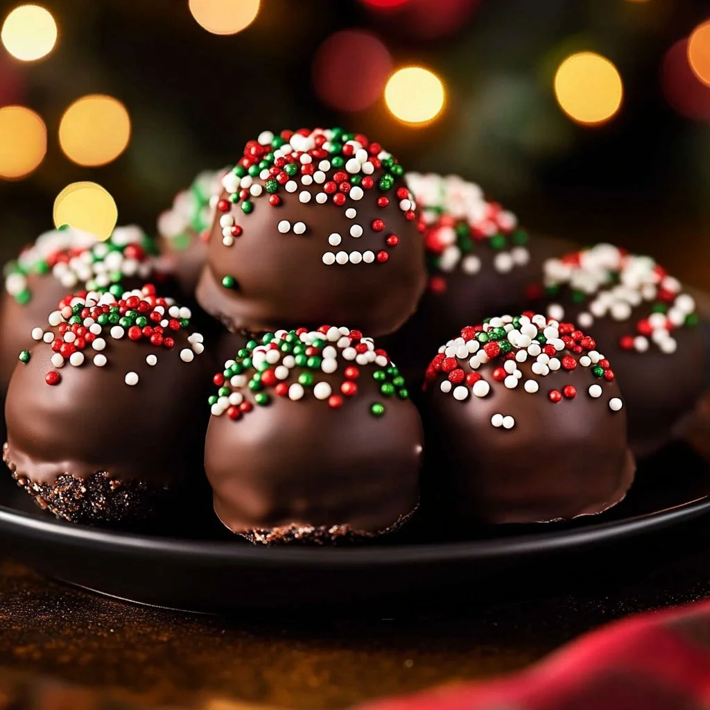 Peppermint Oreo Truffles