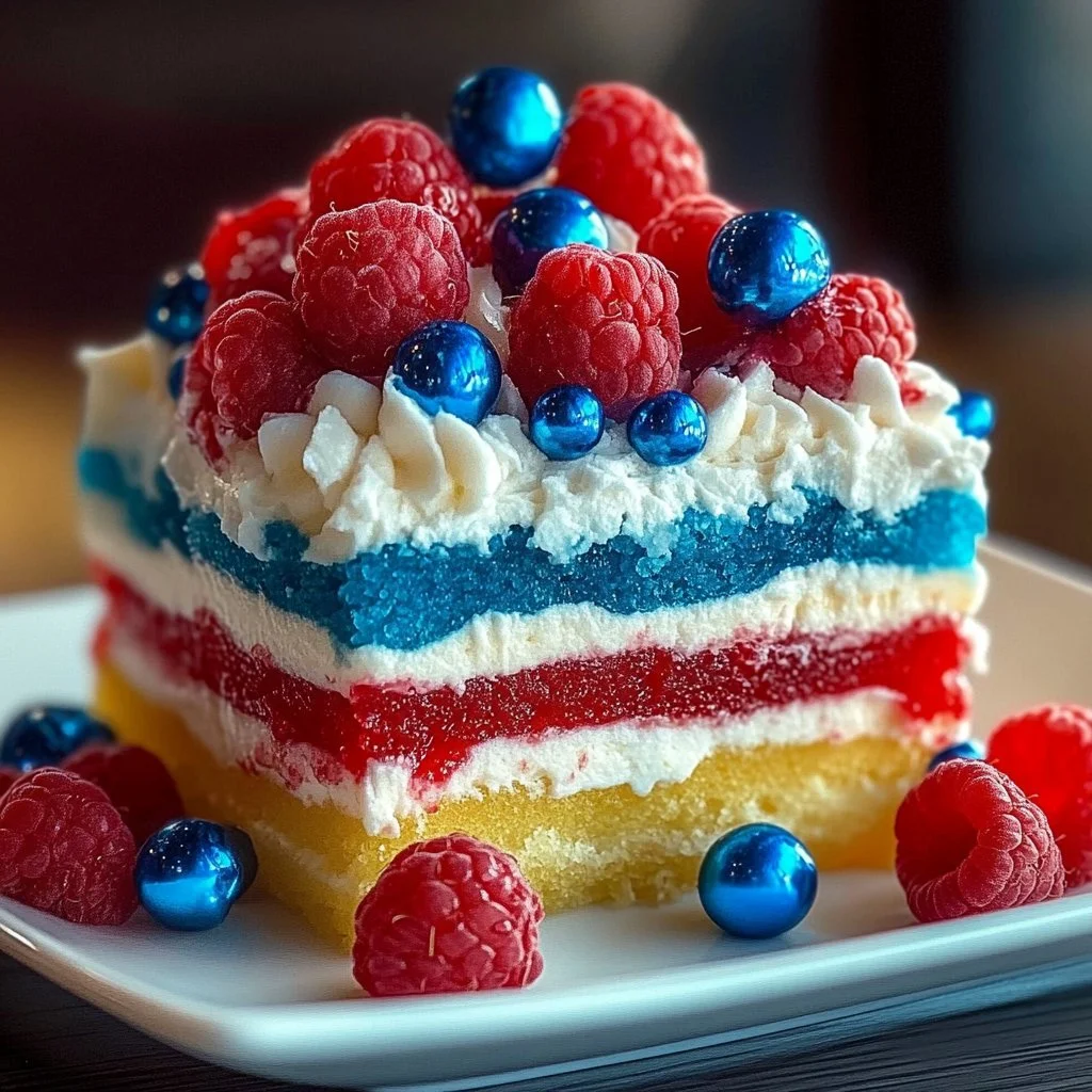 Red, White & Blue Poke Cake