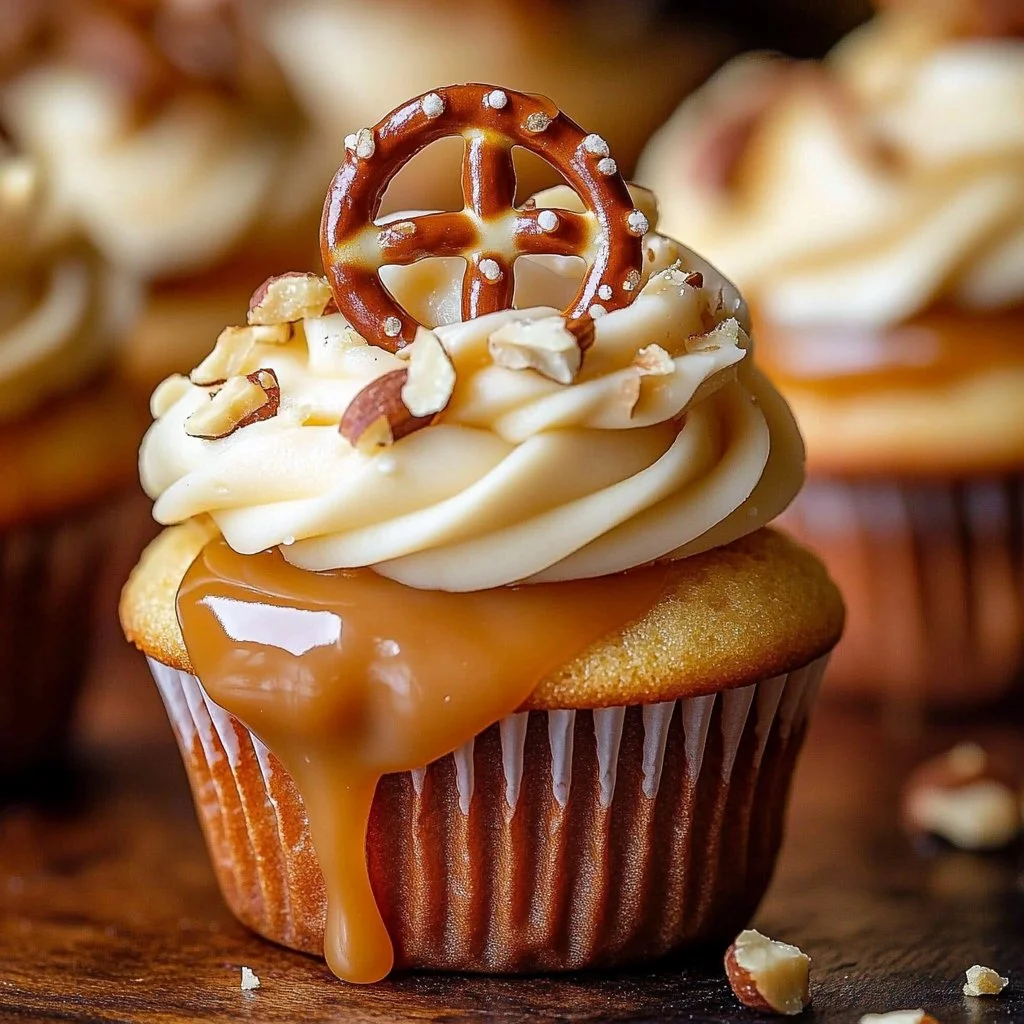 Salted Caramel Cream Cheese Cupcakes