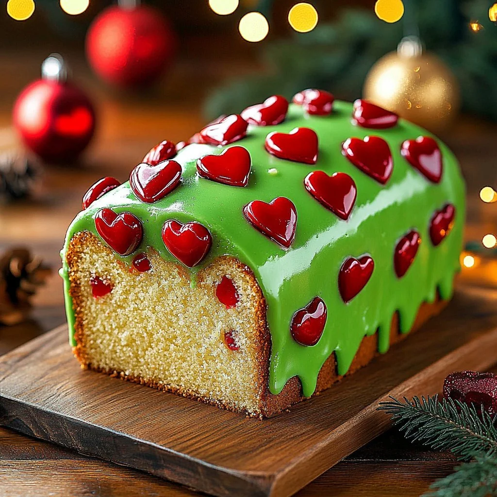 Surprise Heart Holiday Loaf Cake