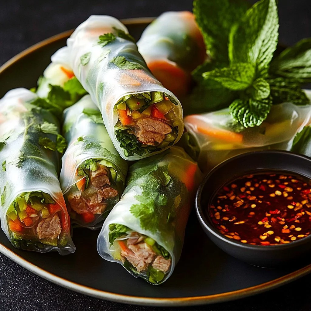 Thai Basil Beef Rolls